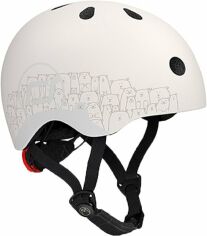 Акция на Шлем детский Scoot and Ride Светло-серый с фонариком 45-51см (SR-210225-ASH) от Stylus