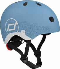Акція на Шлем детский Scoot and Ride Светло-синий с фонариком 45-51см (SR-210225-STEEL) від Stylus