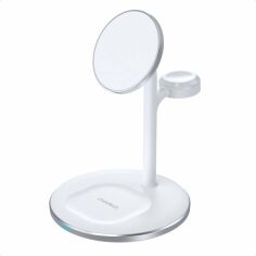 Акция на Choetech Wireless Charger T585-F White for iPhone 15 I 14 I 13 I 12 series, Apple Watch and Apple AirPods от Stylus