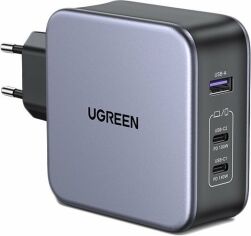 Акция на Ugreen Wall Charger 2xUSB-C+USB CD289 GaN 140W with USB-C Cable Gray (90549) от Stylus