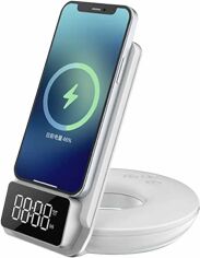 Акция на Wiwu Wireless Charger Stand Automatic Positioning M11 15W White от Stylus