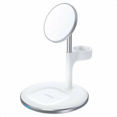 Акция на Choetech Wireless Charger T586-F White for iPhone 15 I 14 I 13 I 12 series, Apple Watch and Apple AirPods от Stylus