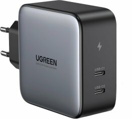 Акція на Ugreen Wall Charger 2xUSB-C CD254 GaN 100W Black (50327) від Stylus