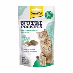 Акція на Ласощі для кішок GimCat Nutri Pockets Котяча м'ята + мультивітамін, 60 г від Eva