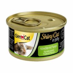 Акція на Вологий корм для кішок всіх порід GimCat Shiny Cat In Jelly з куркою та папаєю, 70 г від Eva