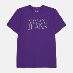 Акція на Футболка Armani Jeans 9049.30 M (46) Фіолетова від Rozetka