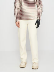 Акція на Спортивні штани на флісі жіночі Outhorn Trousers Cas F479 OTHAW23TTROF479-11S L Бежеві від Rozetka