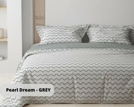 Акція на Комплект постільної білизни ТЕП Happy Sleep Сімейний 2 х 215 x 150 см Pearl Dream Grey Ранфорс від Rozetka