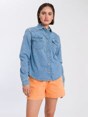 Акція на Сорочка джинсова жіноча Cross Jeans A 601-019 S Блакитна від Rozetka
