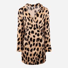 Акція на Сукня на запах коротка літня жіноча H&M GD-00057420 XL Бежева від Rozetka
