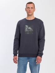 Акція на Світшот утеплений чоловічий Cross Jeans 25406-021 M Anthracite від Rozetka