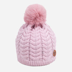 Акція на Дитяча зимова шапка-біні в'язана з помпоном для дівчинки YO! CZZ-0498G 50-52 Світло-рожева від Rozetka