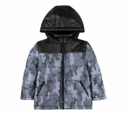 Акция на Куртка зимняя для мальчика Бемби КТ295 серая с черным 104 от Podushka