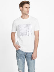 Акція на Футболка бавовняна довга чоловіча Guess 380782890 2XL Біла від Rozetka