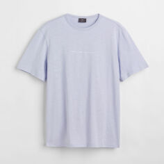 Акція на Футболка бавовняна довга чоловіча H&M 1069841arl S Сіра з блакитним від Rozetka