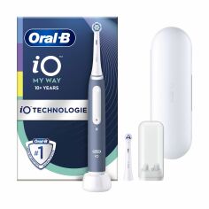 Акція на Електрична зубна щітка Oral-B iO My Way Series 4 Ocean Blue 3794 з футляром, від 10 років, 1 шт від Eva