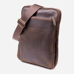 Акція на Чоловіча сумка шкіряна Shvigel Коричнева (leather-11280) від Rozetka