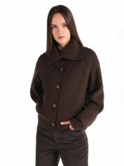 Акція на Кардиган з домішкою вовни в'язаний жіночий Colin's CL1065652BRW L Brown від Rozetka