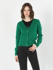 Акція на Кардиган в'язаний жіночий Colin's CL1060698GRN M Green від Rozetka