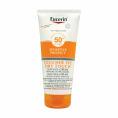 Акція на Сонцезахисний гель-крем для тіла Eucerin Sun Protection Sensitive Protect Toucher Sec SPF 50+ Sun Gel-Cream, 200 мл від Eva