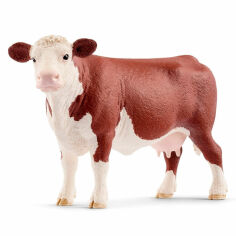 Акція на Пластикова фігурка Schleich Герефордська корова 13,8 х 4 х 7,9 см (13867) від Будинок іграшок