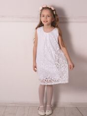 Акція на Дитяча сукня для дівчинки Look Made With Love 121B 134/140 см Біла від Rozetka