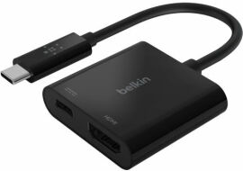 Акция на Belkin Adapter USB-C to USB-C+HDMI 60W Pd Black (AVC002BTBK) от Stylus
