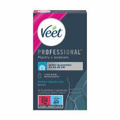 Акция на Воскові смужки для депіляції Veet Professional для чутливої шкіри лінії бікіні та під пахвами, 16 шт от Eva