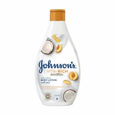 Акция на Розслаблювальний лосьйон для тіла Johnson's Vita-Rich Smoothies, з йогуртом, кокосом та екстрактом персика, 400 мл от Eva