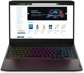 Акция на Ноутбук Lenovo IdeaPad Gaming 3 15ACH6  Shadow Black / 15.6" IPS Full HD 144 Гц / AMD Ryzen 5 5500H / RAM 16 ГБ / SSD 512 ГБ / nVidia GeForce RTX 2050 / 4-Zone RGB Підсвітка клавіатури от Rozetka