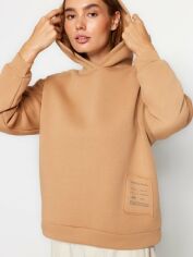 Акція на Худі оверсайз жіноче Trendyol TWOAW23SW00430 XL Beige від Rozetka
