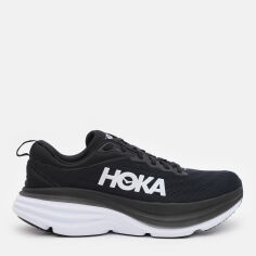 Акція на Чоловічі кросівки для бігу HOKA ONE ONE Bondi 8 1123202-BWHT 40 25 см Чорні від Rozetka