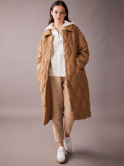 Акция на Куртка демісезонна довга жіноча DeFacto A1937AX-BN67 S Camel от Rozetka
