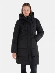 Акция на Куртка демісезонна довга з капюшоном жіноча Colin's CL1064973BLK L Black от Rozetka