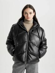 Акція на Куртка зимова коротка жіноча DeFacto A0804AX-BK27 S Black від Rozetka