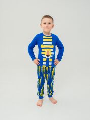Акція на Піжама дитяча (футболка з довгим рукавом + штани) Smil 104523 92 см Темно-синя від Rozetka