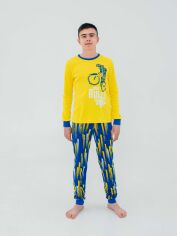 Акція на Піжама дитяча (футболка з довгим рукавом + штани) Smil 104730 152 см Жовта від Rozetka