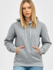 Акция на Худі тепле жіноче Ray Basic U0401W L Grey Heather от Rozetka