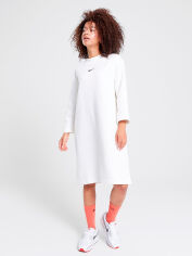 Акция на Платье-футболка миди летнее женское Nike Style Fleece 3Q Dress DV5248-133 S Sail/Black от Rozetka