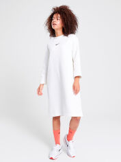 Акция на Платье-футболка миди летнее женское Nike Style Fleece 3Q Dress DV5248-133 M Sail/Black от Rozetka