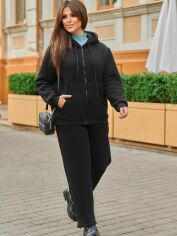 Акция на Спортивний костюм на флісі жіночий ELFBERG 5380 50-52 Чорний от Rozetka