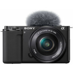 Акція на Фотокамера бездзеркальна Sony Alpha ZV-E10 kit 16-50mm Black (ZVE10LB.CEC) від Comfy UA