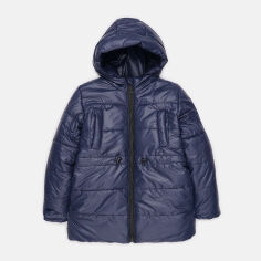 Акція на Підліткова зимова куртка для дівчинки Одягайко 20532 140 см Синя від Rozetka