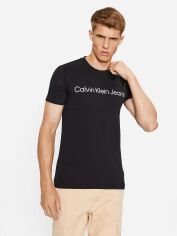 Акция на Футболка чоловіча Calvin Klein Jeans J30J322552-BEH M Чорна от Rozetka