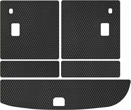 Акція на EVA килимок EVAtech в багажник авто для Hyundai Santa FE (CM) Restyling (Floor Gas Pedal) 7 seats (3 clips) 2010-2012 2 покоління SUV EU 5 шт Black від Rozetka