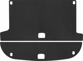 Акция на EVA килимок EVAtech в багажник авто для Hyundai Santa FE (CM) Restyling (Floor Gas Pedal) 5 seats (3 clips) 2010-2012 2 покоління SUV EU 2 шт Black от Rozetka