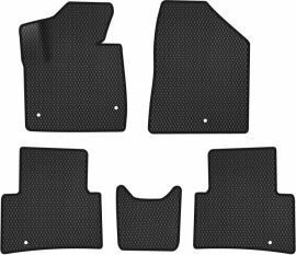 Акция на EVA килимки EVAtech в салон авто для Hyundai Santa FE (DM) 7 seats (5 clips) 2012-2017 3 покоління SUV Korea 5 шт Black от Rozetka