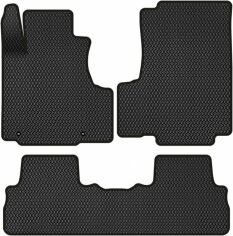 Акция на EVA килимки EVAtech в салон авто для Honda CR-V (with armrest) 2007-2012 3 покоління SUV USA 3 шт Black от Rozetka