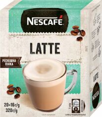 Акция на Напій NESCAFE Latte з додаванням кави розчинний у стіках 20 шт х 16 г от Rozetka