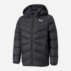 Акция на Підліткова демісезонна куртка для хлопчика Puma Packlite Down Jacket B 58956501 134-140 см Puma Black от Rozetka